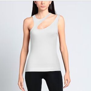 AGOLDE Asymmetrical Ribbed Tank – Size XL – Made in USA Summer Staple Ribbed